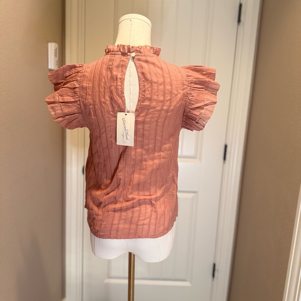 Universal Thread Ruffled Blouse - Peach - New With Tag - Picture 3 of 4